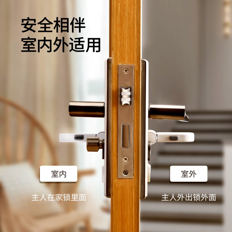 防开门卡扣防猫跳门锁神器儿童安全锁防盗门锁扣宝宝门把手防开器