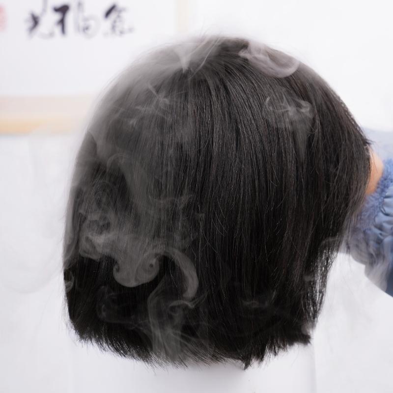 假发女短发中年女士轻薄透气全头套妈妈真发全真人发化疗光头发型