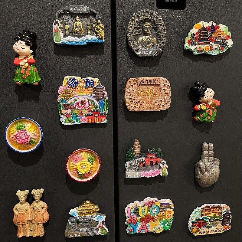 洛阳龙门石窟佛手冰箱贴磁贴文创旅游景点纪念品唐朝仕女伴手礼