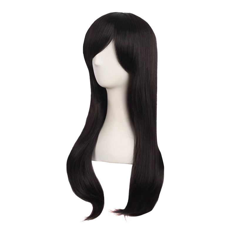 潼漫cos假发女长发60CM万用长直发微卷斜刘海自然纯黑色动漫假毛,美发护发/假发,演出假发,淘宝优惠券,粉丝福利购,淘宝优惠卷