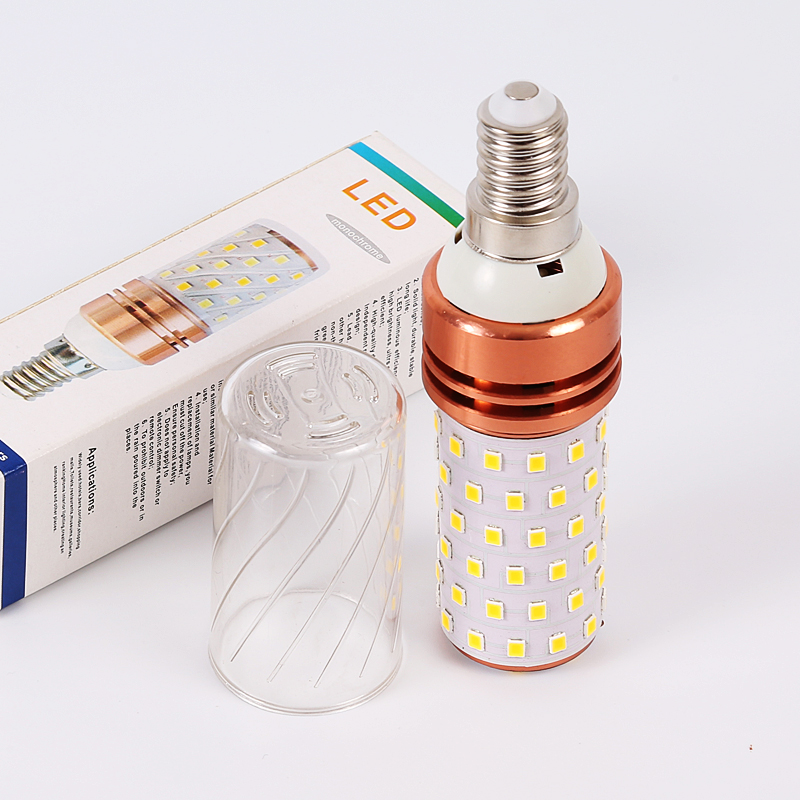 led灯泡超亮螺旋e27E14大小螺口玉米灯蜡烛泡 家用吊灯改造节能泡