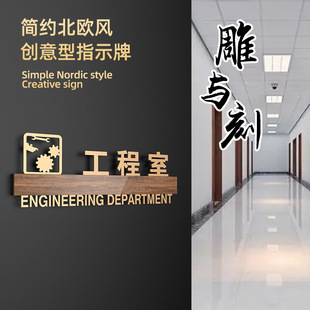 公司项目部开标室评标室轻奢门牌工程部预算部会计室后勤部创意标
