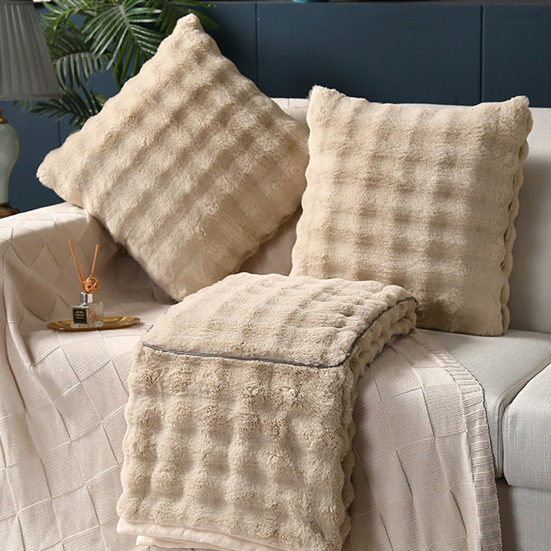 秋冬兔毛绒抱枕被子两用盖毯加厚汽车车载靠枕办公室午睡毯二合一,居家布艺,抱枕被,淘宝优惠券,粉丝福利购,淘宝优惠卷