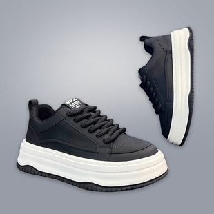 行路者潮鞋2025新款秋季时尚百搭小白鞋男士时尚潮牌厚底增高鞋