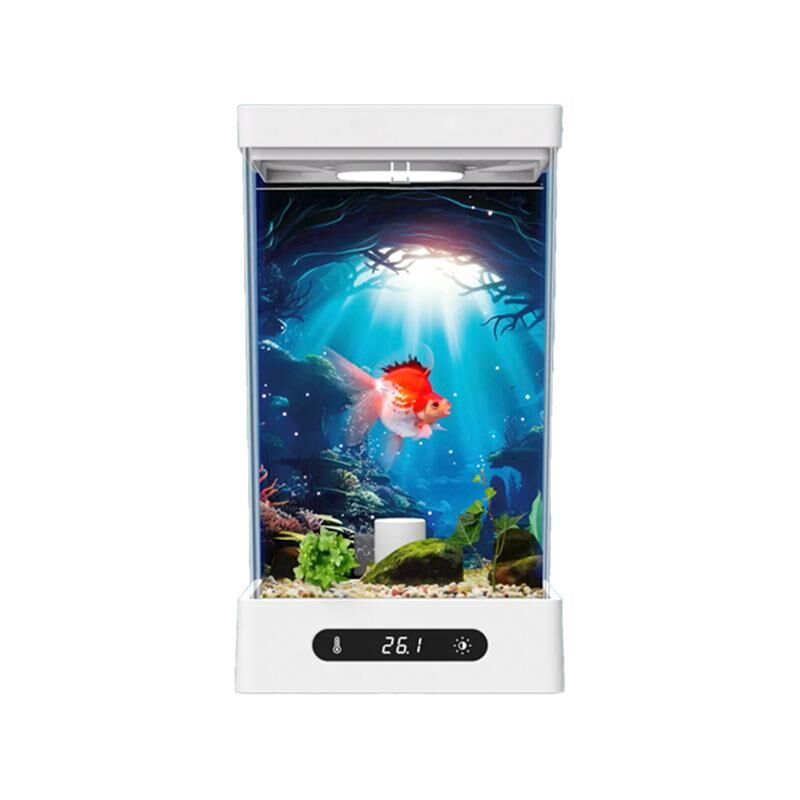 斗鱼缸小型造景装饰全套养鱼专用缸智能恒温加热桌面办公室小鱼缸