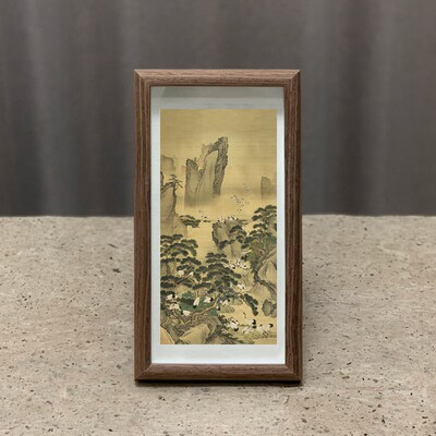 松鹤延年图字画摆台挂画办公室书房装饰花鸟国画竖幅吉祥禅意礼物