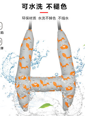 可爱车载儿童汽车抱枕车内两用靠背枕车用後排网红车内睡觉大抱枕
