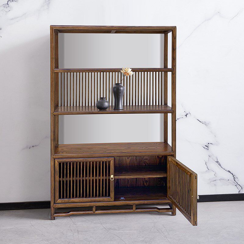 新中式博古架茶具架玄关展示柜实木多宝阁屏风隔断客厅茶室置物架
