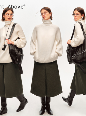 Right Above 全棉灯芯绒巴黎扣可调节打褶8分裤复古休闲长裤