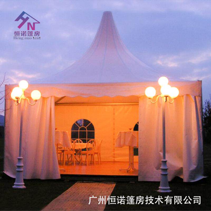 Pagoda Tent厂家供应户外活动会议展览尖篷房篷婚庆锥顶宝塔帐篷 - 实物图