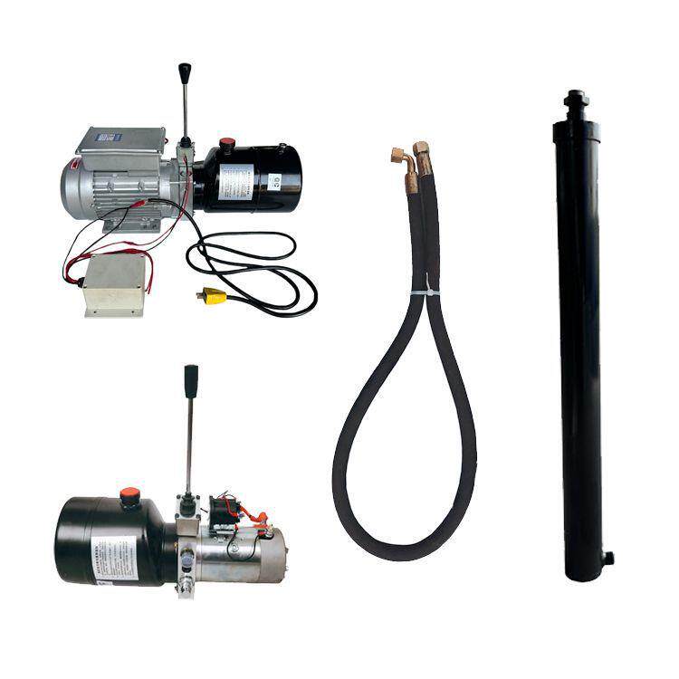 12V24V220V电动升高叉车手动升高机油泵油缸液压装卸车电动堆高车