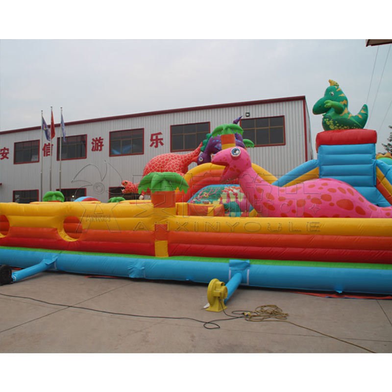 室外充气蹦蹦床广场大型充气城堡恐龙乐园儿童滑滑梯户外迷宫城堡