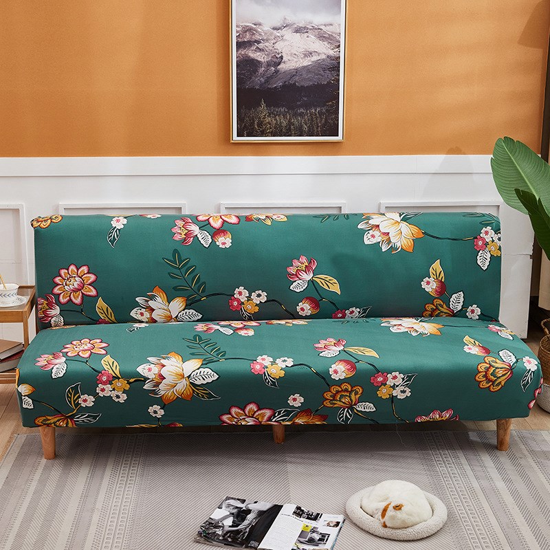 沙发床弹力无扶手椅套全包防尘三人座伸缩沙发靠背沙发罩
