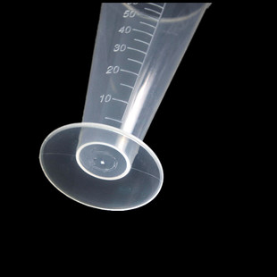 透明塑料三角杯带刻度锥形量杯100毫升m容量瓶烘焙工具农用测量杯