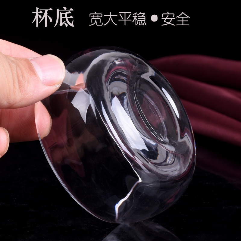 加厚水晶酥油灯座禅定杯液体蜡烛杯琉璃12小时佛经文家用寺院烛台