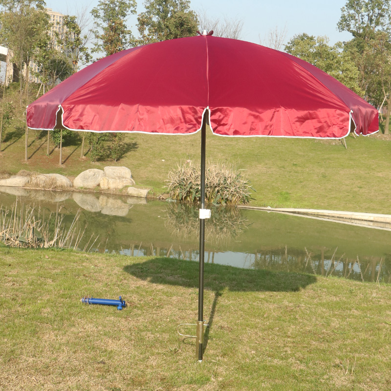 户外遮阳伞钓鱼伞地摊摆摊伞大型雨伞通用两脚地插伞叉伞底座防风