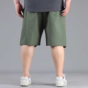加大码休闲短裤男款夏季直筒裤子胖子加肥宽松薄款外穿五分裤男潮