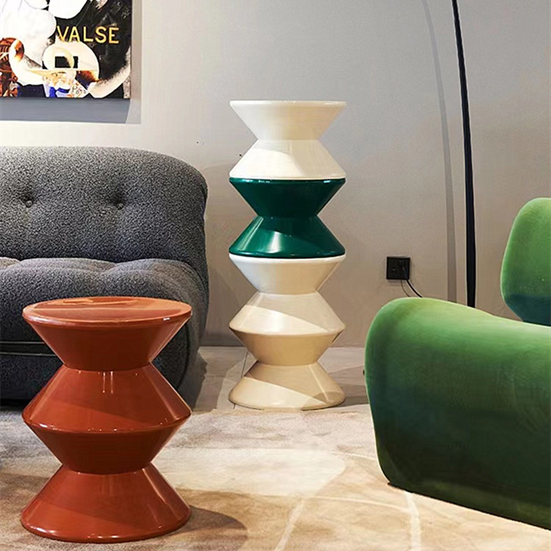 边几简约家用沙发侧边柜可移动迷你小茶几小户型个性沙漏摆件装饰