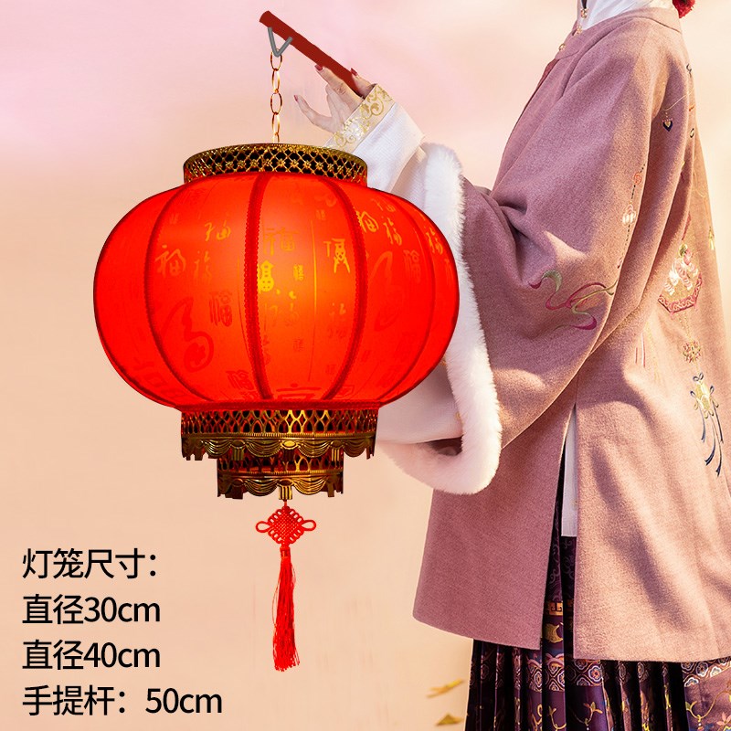 手提古风灯笼进宅灯舞蹈灯笼中式婚纱照摄影道具明制汉服发光灯笼