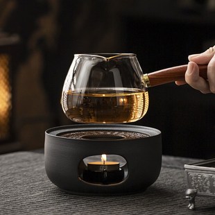 海浪陶瓷温茶炉蜡烛底座温差加热保温茶叶烘烤提醒器中式围炉煮茶