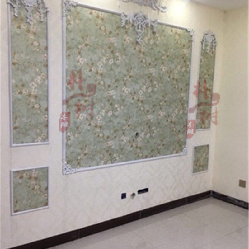 东阳木雕 背景墙接线角花 欧式贴花家具配件 木柜门花 实木贴装饰