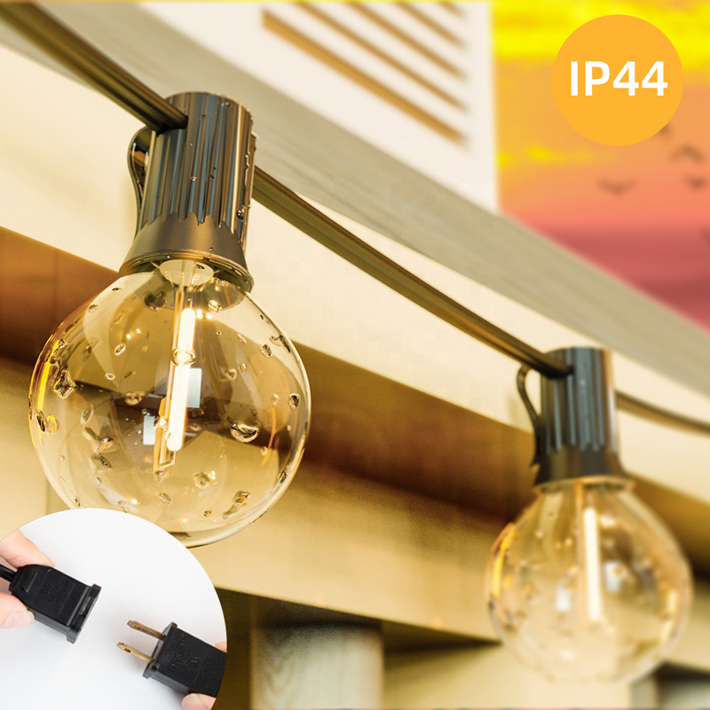 户外庭院灯串灯LED防水防摔pc壳装饰浪漫氛围G40灯泡布置露营挂灯