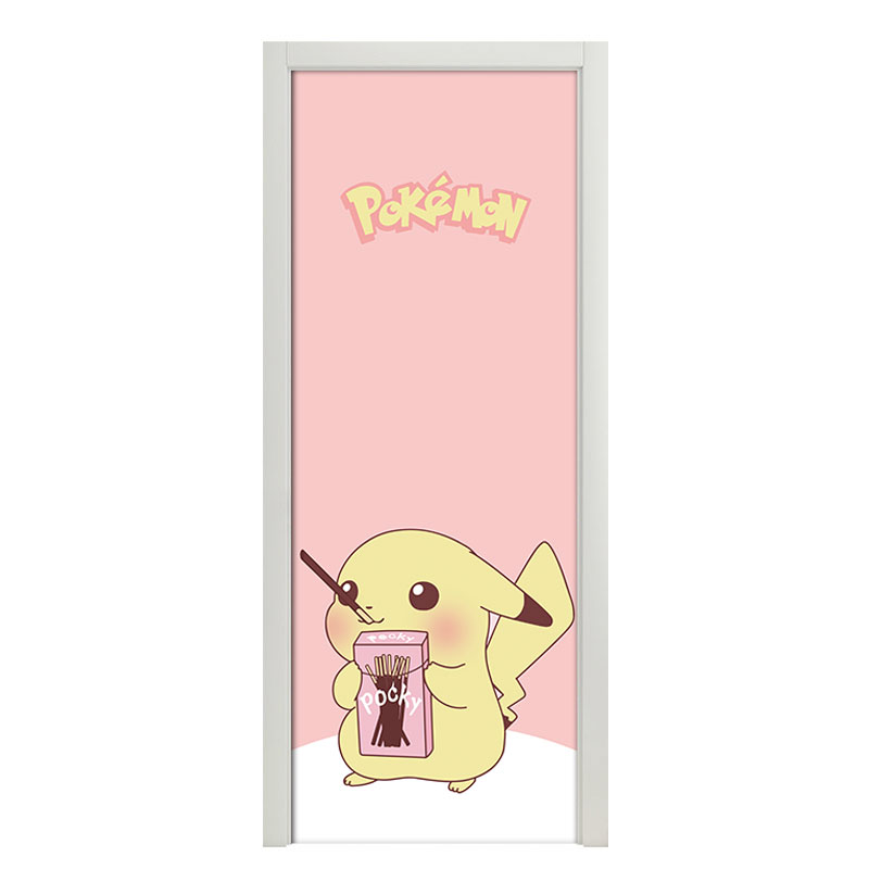 电梯玻璃门贴纸整张入户门改造门贴自粘衣柜房门全包定制卡通遮丑