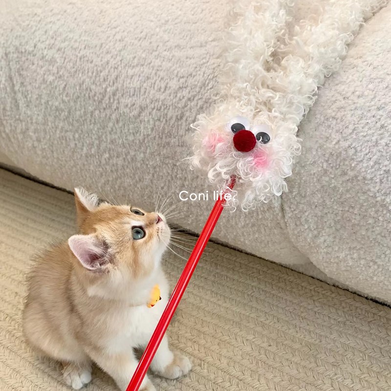 Coni life长耳兔逗猫棒发声响片猫玩具耐咬猫咪用品自嗨解闷神器