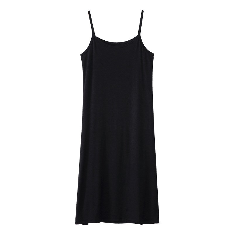 旗袍专用衬裙吊带裙女士夏中长款黑白色背心性感外穿内搭打底衫