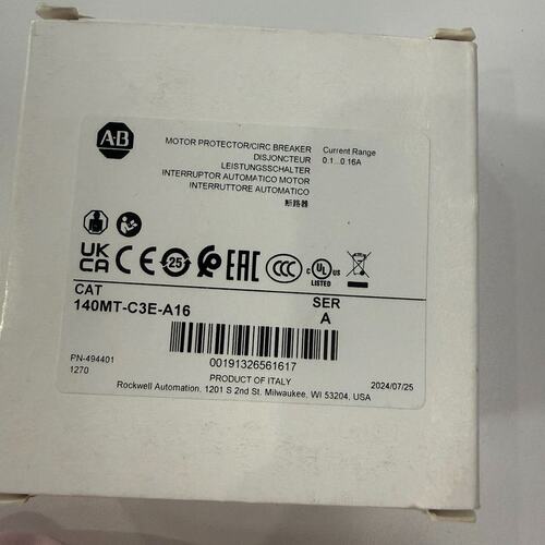 Bradley电机保护断路器140MT-C3E-A16140MT-C3E-A10140MT-C3E-A25
