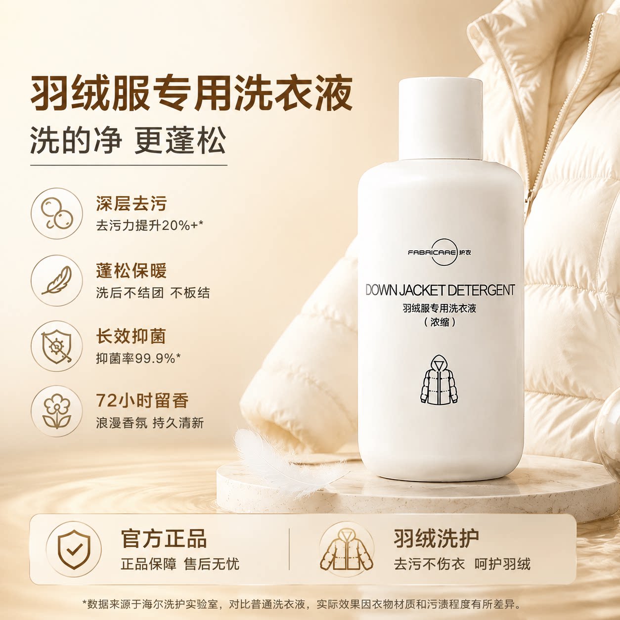 海尔智家研发羽绒服专用清洗剂图片