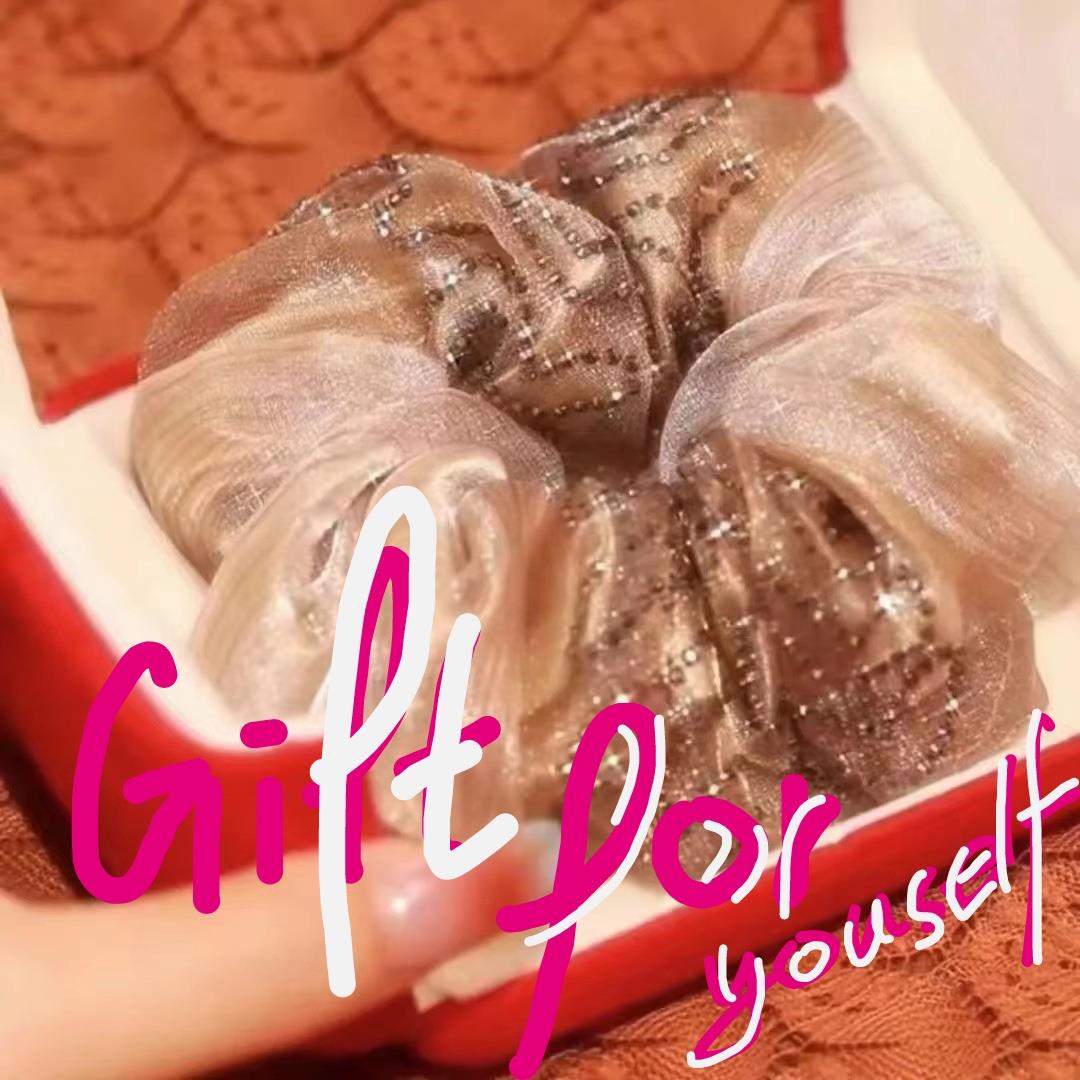 欧根纱满天星发圈大肠圈扎丸子头发皮筋头绳马尾盘发头花妈妈发绳