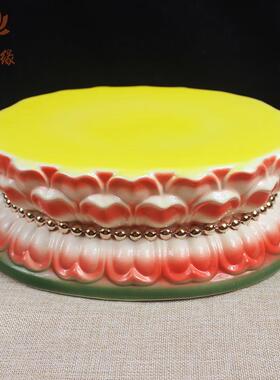 陶瓷莲花座佛像底座观音加高供奉台家用摆件神像底托佛堂财神关公