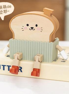 阿楹 创意稀奇古怪小摆件吊脚娃娃面 面包厨房柜餐桌工位杯垫收纳