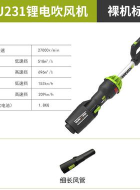 威克士威克士锂电吹风机鼓风机WU230S/231大功率强力除尘器清灰吹