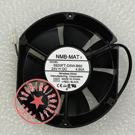 NMB-MAT 5920FT-D5W-B60 24V 4.8A 安川变频器HB4A0515冷却风扇