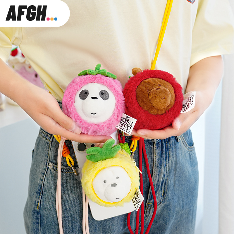 WBB裸熊手机背夹挂绳挂链