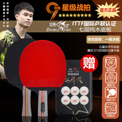 双鱼乒乓球拍专业级9星成品拍