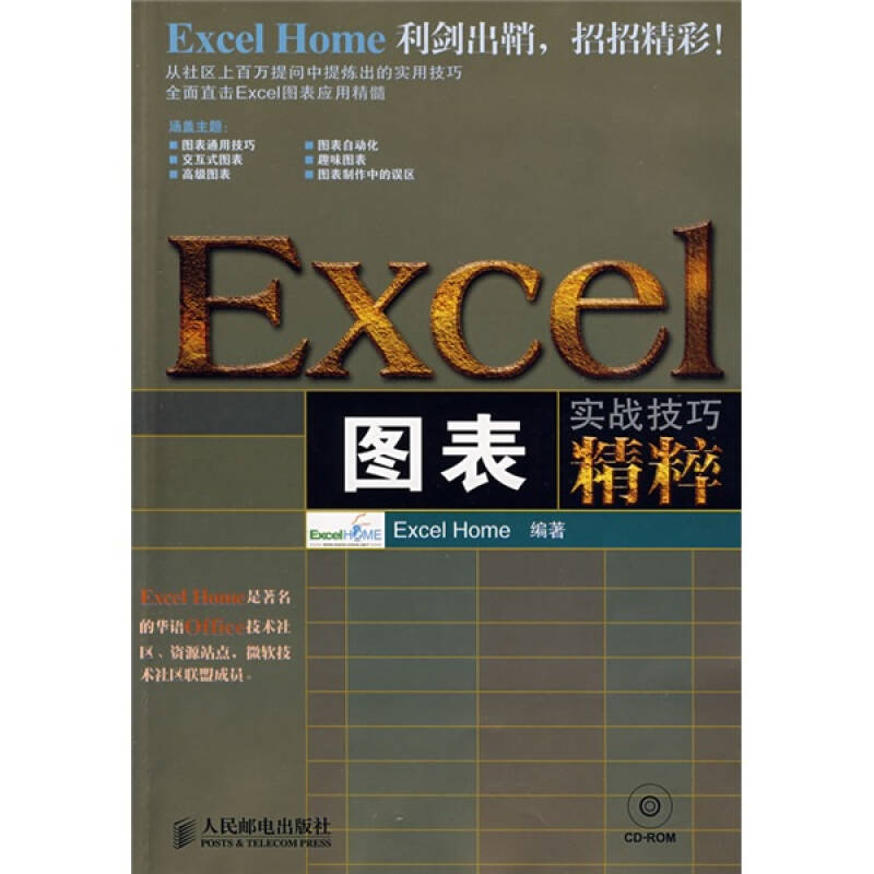 【正版书包邮】Excel图表实战技巧精粹附光盘ExcelHome人民邮电出版社