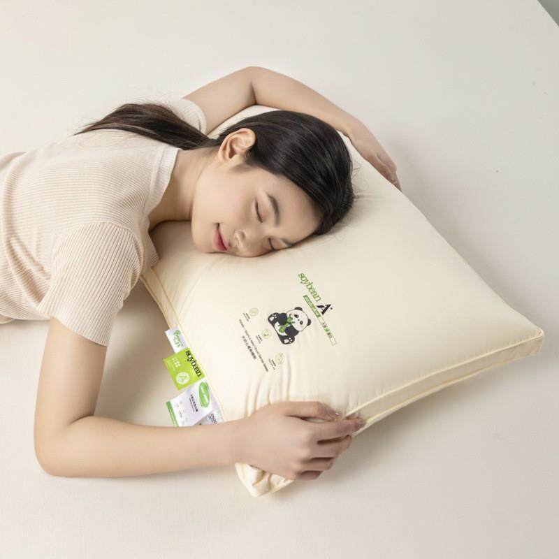 2024新款A类母婴枕头全棉熊猫大豆蛋白亲子酒店枕芯超柔软护颈椎,床上用品,U型枕/便携枕,淘宝优惠券,粉丝福利购,淘宝优惠卷