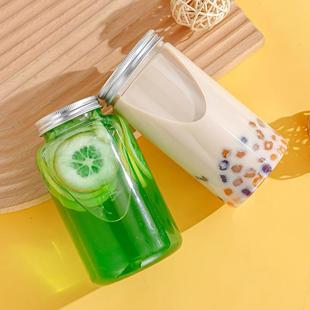 高透塑料饮料瓶鲜榨果汁饮料瓶一次性塑料杯外卖胖胖奶茶瓶