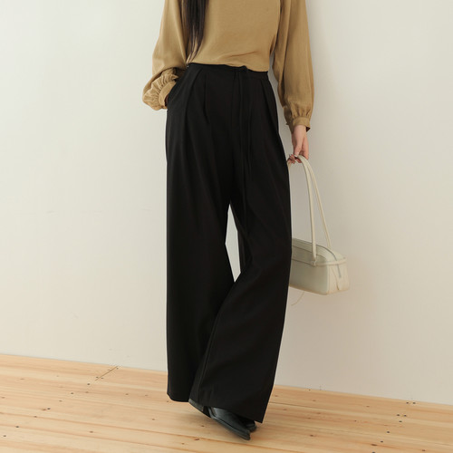 AIRIQI休闲裤秋季新款极地裤纯色直筒裤高腰显瘦h型长裤AF41CK175