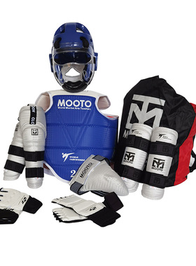 厂家跆拳道护具 学校训练护具加厚五件套八件套波浪纹跆拳道护具