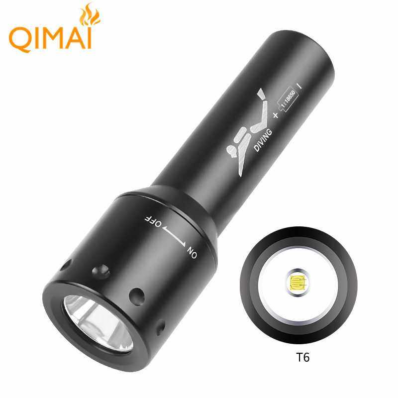 新款T6 LED潜水手电筒 水下作业摄影远射照明专业防水手电筒