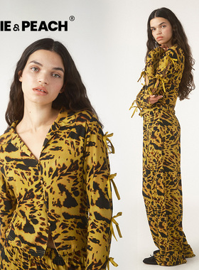 Pixie&Peach Gwen疯长的生命力原始风气质纹路黄软糯豹纹套装