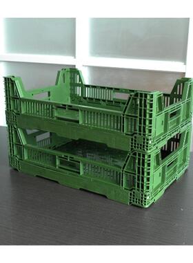 现货加厚塑料折叠筐葡萄筐物流转运生鲜耐压KN604020周转筐水果筐