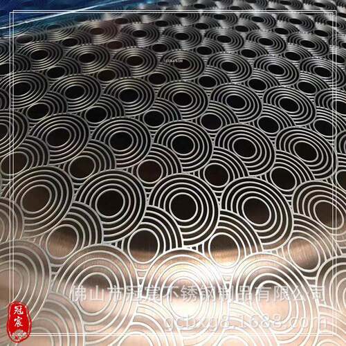 冠宸供应不锈钢腐蚀花纹板蚀刻板不锈钢管蚀刻