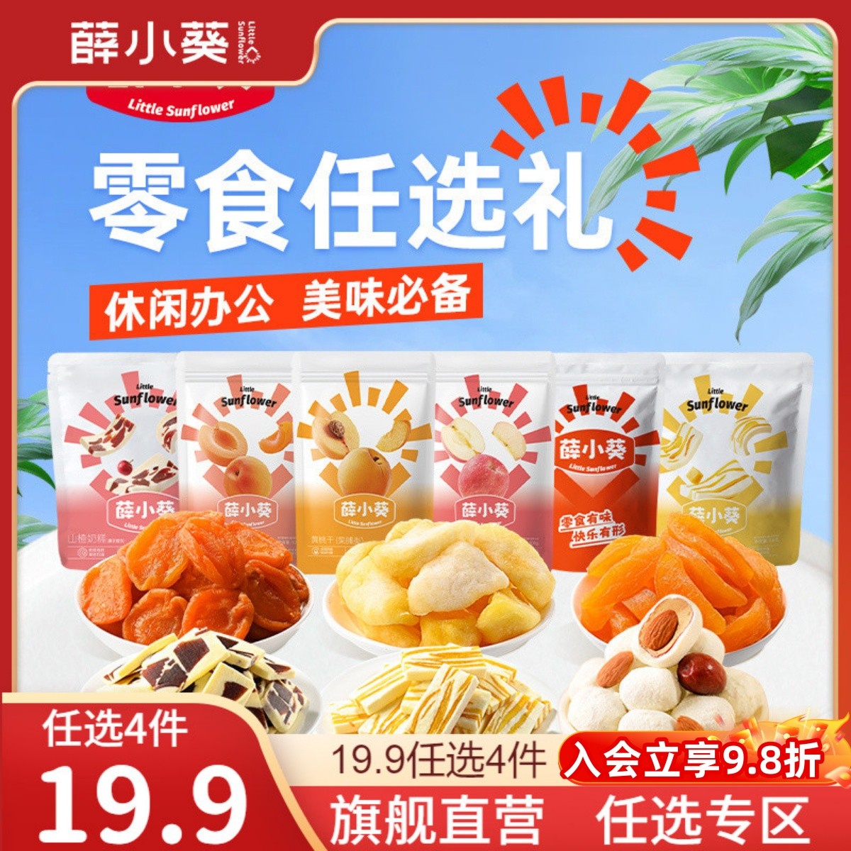 19.9任选5件】薛小葵果干薛记炒货栗子仁小麻花红杏干解馋零食