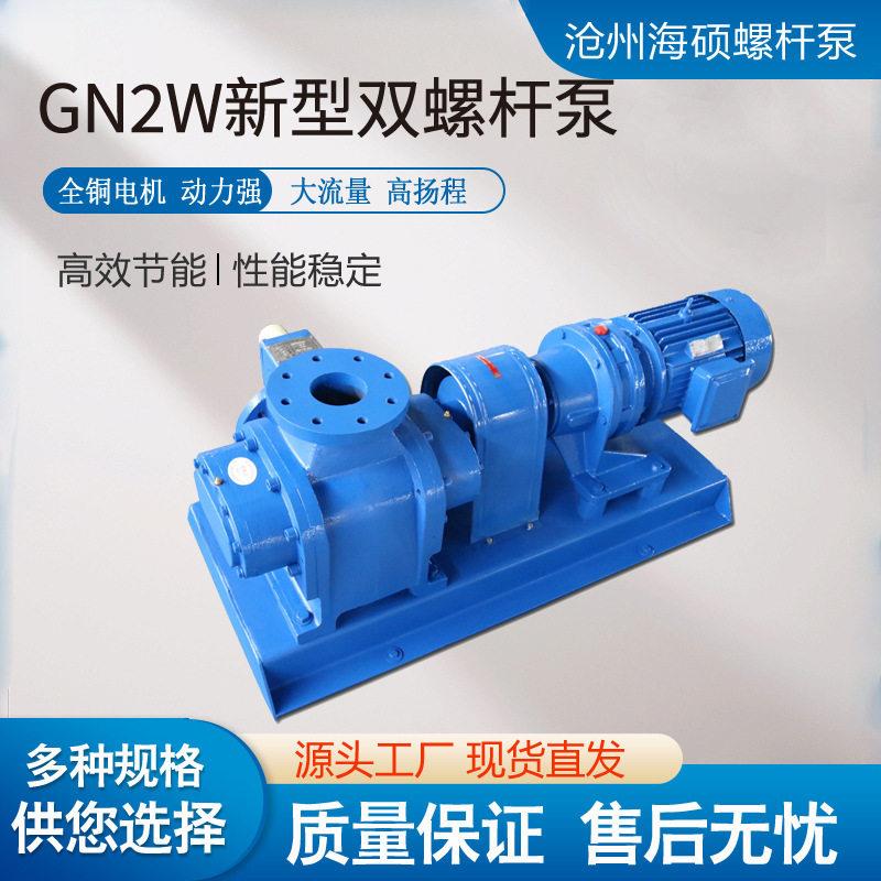 双螺杆泵压化工铸铁大流量不锈钢GN2W新型重油粘度食品螺杆泵