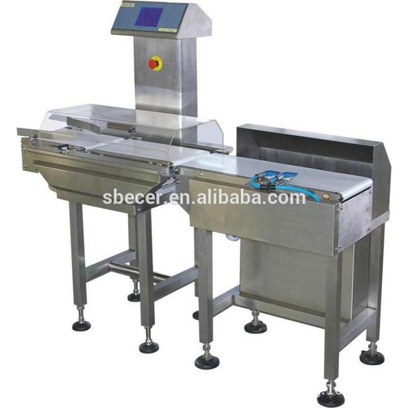 面膜在线自动检秤自动称重分选不合格品重量检测剔除机上海厂家